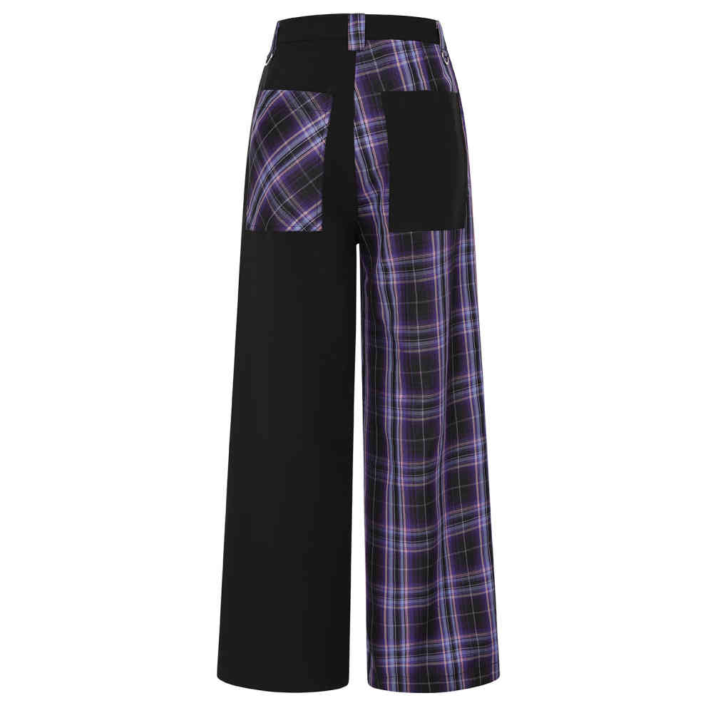 Banned - Babylon Pantalon large - Noir/Violet